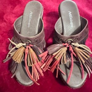Antelope Women's Multicolor Tassel Mules